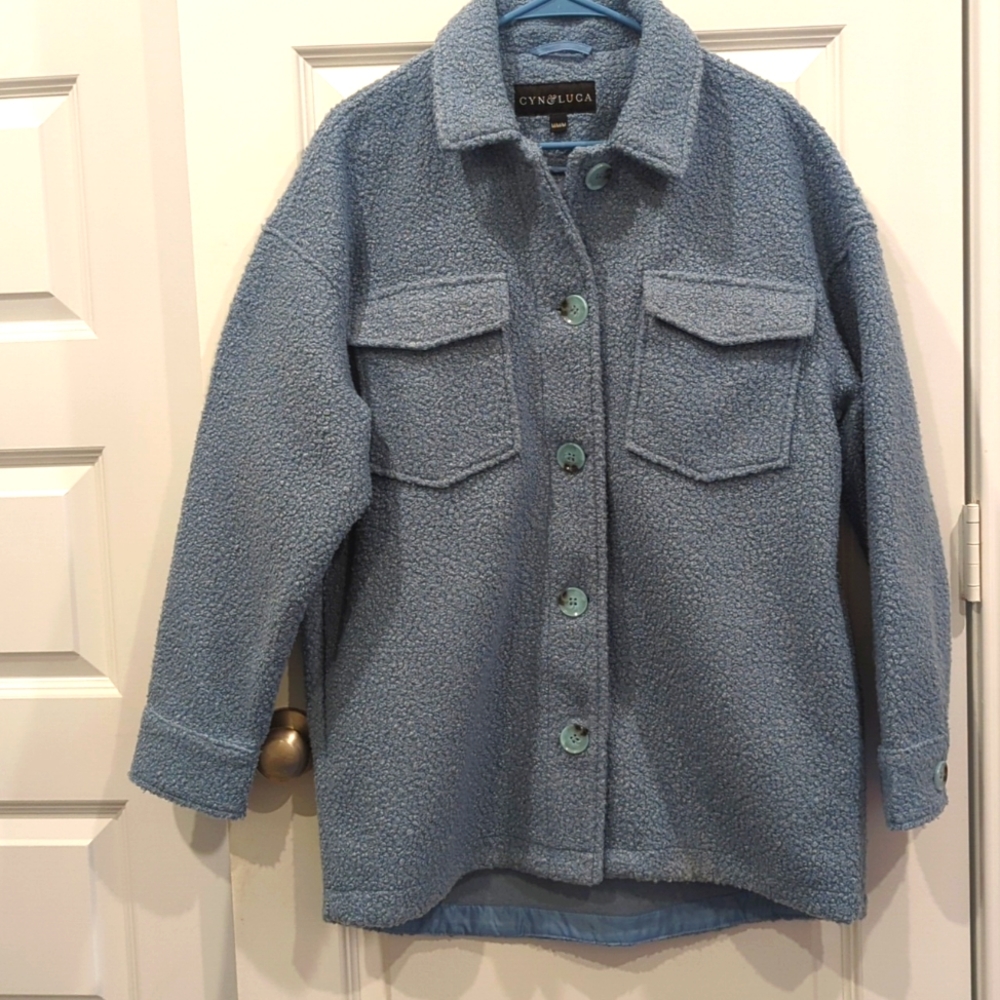 Textured Blue Shacket